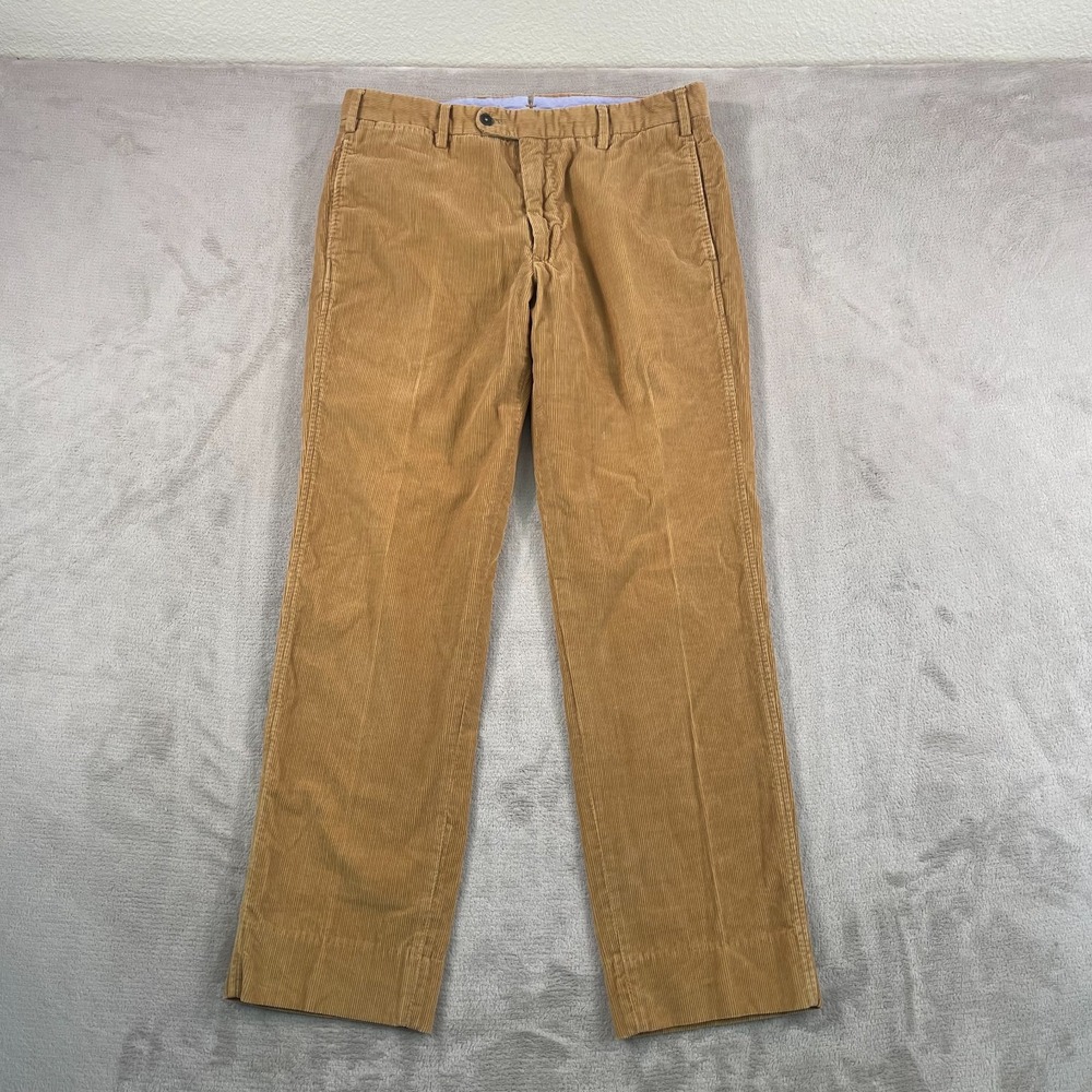 Sid Mashburn Sport Trousers Pants Men 34x31 Light Brown Corduroy Made in Italy